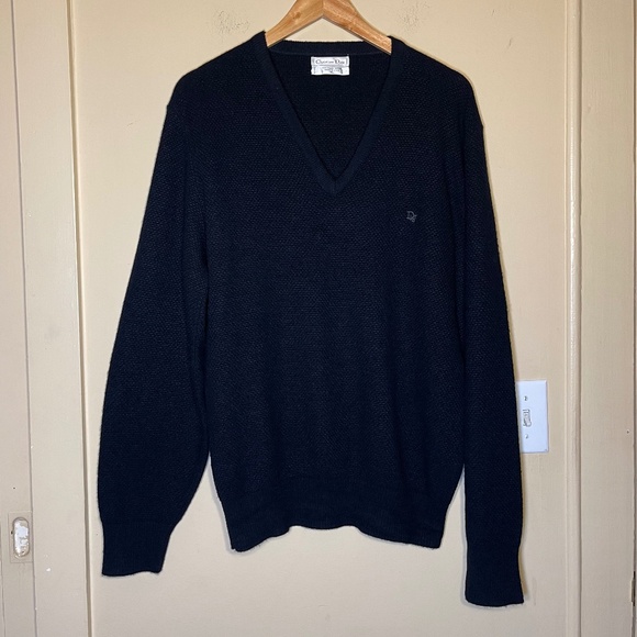 Dior Black V-Neck Sweater - Picture 1 of 9